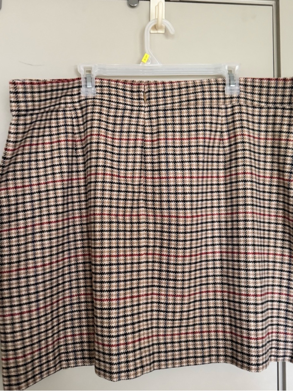 J. Crew Plaid Mini Skirt in Beige, Black and Red - Picture 2 of 3
